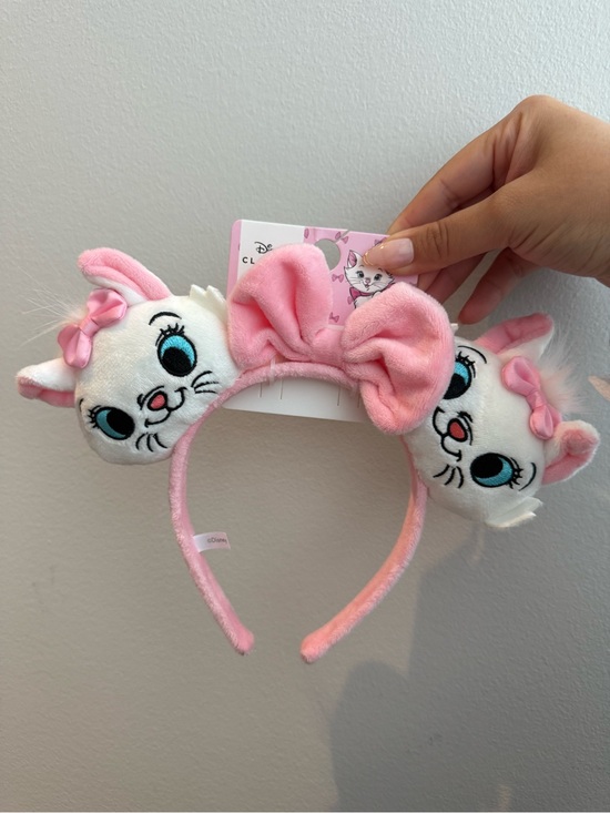 Disney Accessories - Disney Marie Plush Cat Ear Headband in Pink and White
